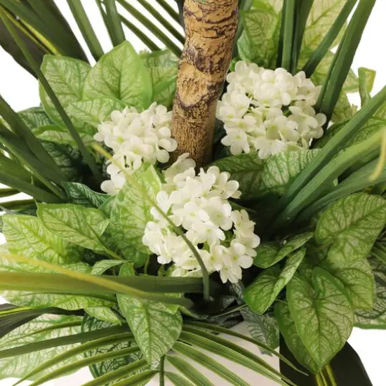 6ft. Artificial Fiddle Leaf Ficus Tree in White Decorative Pot {6}