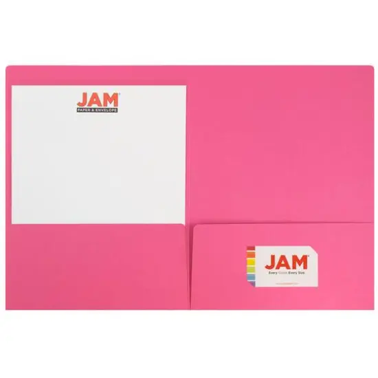 JAM Paper Premium Matte 2-Pocket Folders, 6ct. Magenta {5}