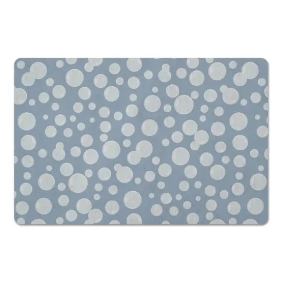 Bubbles All Over Navy Floor Mat Blue {1}