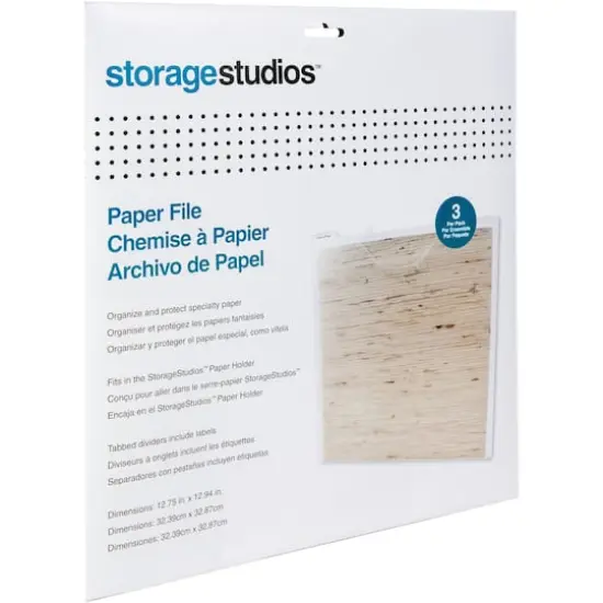 Storage Studios 13" x 13" Paper Files with Tabbed Dividers & Labels, 3ct. {3}