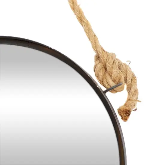 Brown Metal Industrial Hanging Wall Mirrors, 2ct. {4}