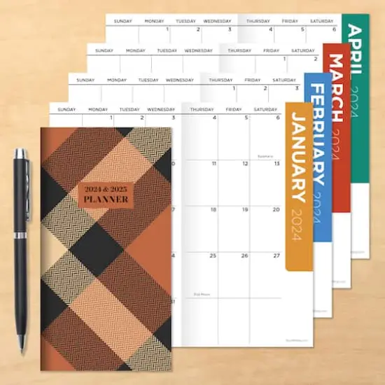 2024-2025 Scholarly Plaid Monthly Pocket Planner {5}
