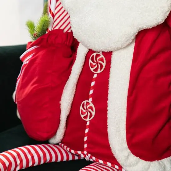 Glitzhome&reg; 60"H Christmas Oversized Fabric Santa With Dangle Legs {6}