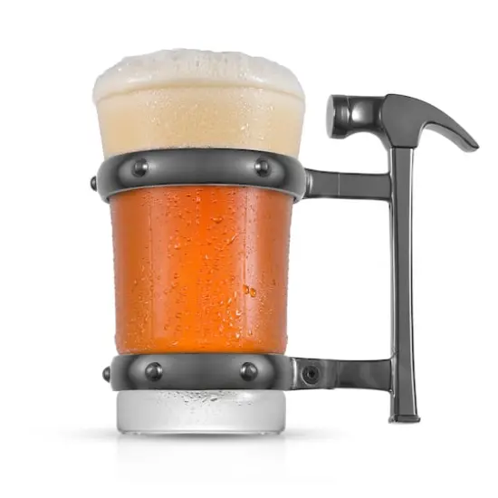 JoyJolt&reg; Tools Collection 17oz. Hammer Handle Single Beer Mug {1}