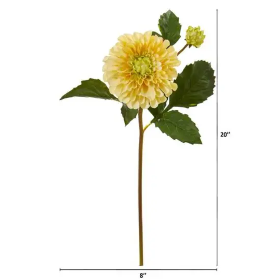 20'' Dahlia Artificial Flower Stem, 6ct. Yellow {4}