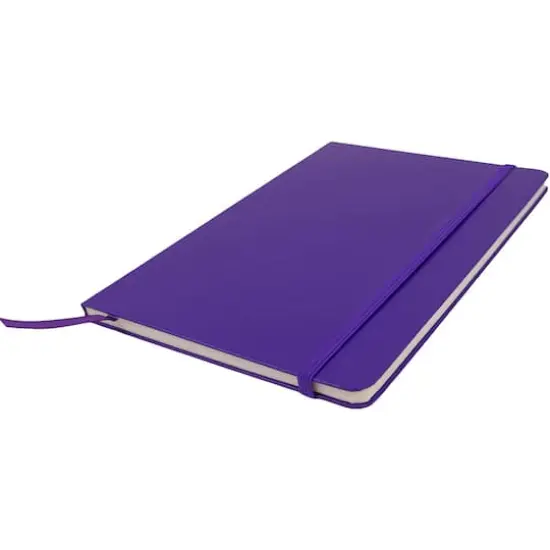 JAM Paper Large Hardcover Notebook with Elastic Band Plum Purple {5}
