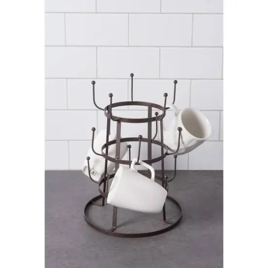 DII&reg; Vintage Coffee Mug Stand Rustic Bronze {6}