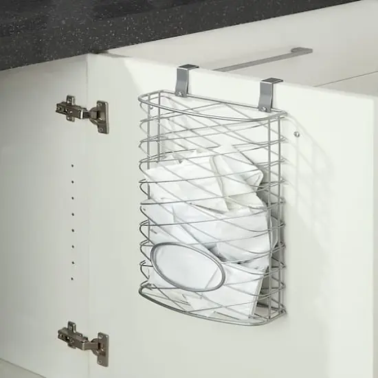 SunnyPoint Storage Organizer Basket Silver {4}