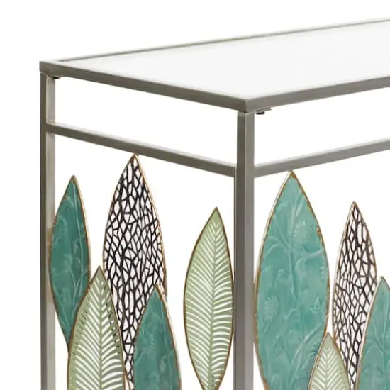 Silver Metal Contemporary Console Table 30" x 44" x 15" {4}