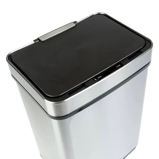 Honey Can Do 50L Stainless Steel Trash Can with Motion Sensor {9}