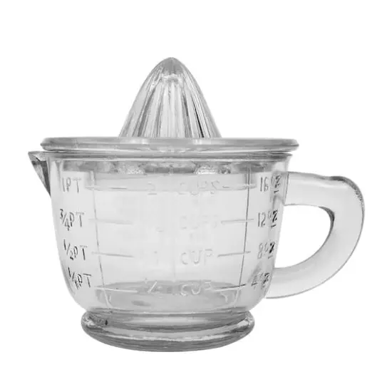 Hello Honey&reg; 16oz. Clear Pressed Glass Juicer Set {1}