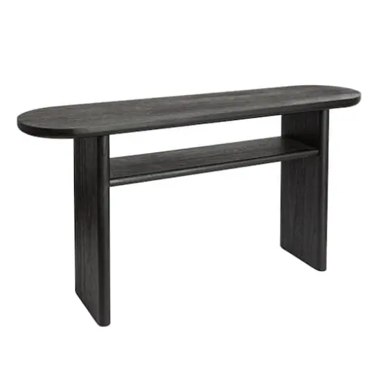 Hello Honey&reg; Black Sturdy Fir Wood Console Table {1}