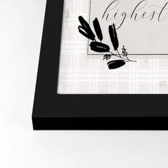 Hosanna Highest Gingham 2 16" x 16" Black Framed Print Under Plexiglass {3}