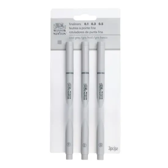 Winsor & Newton&reg; 3 Cool Grey Fineliner Set {1}