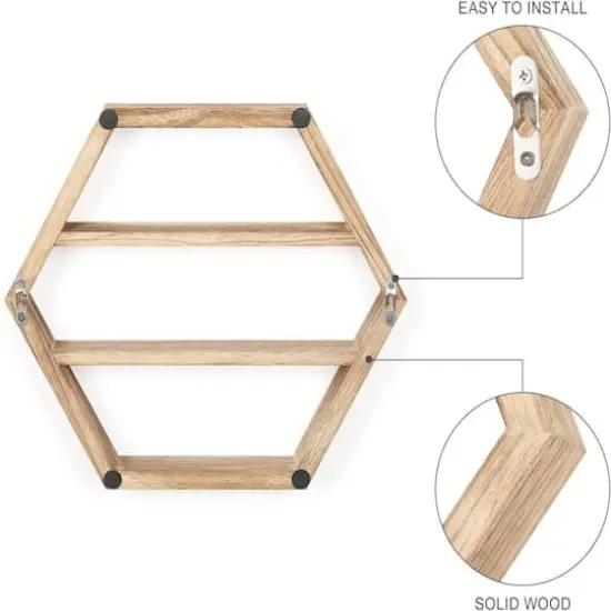 Essential Oil Storage Shelf Set Light Brown {5}