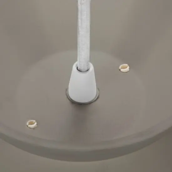 Hello Honey&reg; Sienna Matte Charcoal Boho Ceramic Ceiling Light with White Fabric Cord {8}