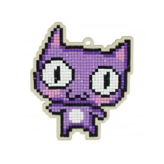 Wizardi Diamond Painting Kit Purple Cat {1}