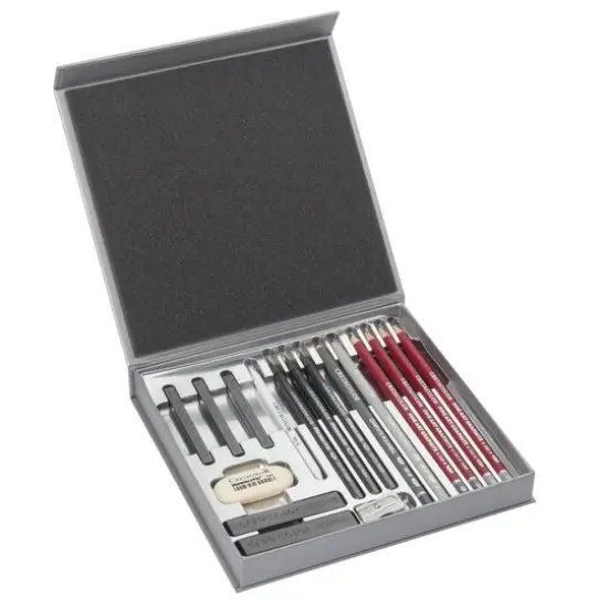 Cretacolor Silver 17 Piece Drawing Box Set {4}