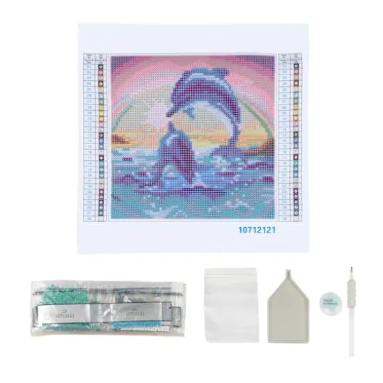 Dolphins Painting Diamond Art Kit by Make Market&reg; {3}
