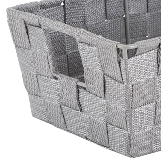 Simplify Small Grey Woven Storage Shelf Baskets, 2ct. {8}