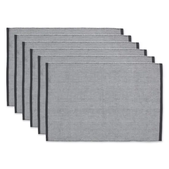 DII&reg; Eco-Friendly Fine Ribbed Placemats, 6ct. Mineral {1}