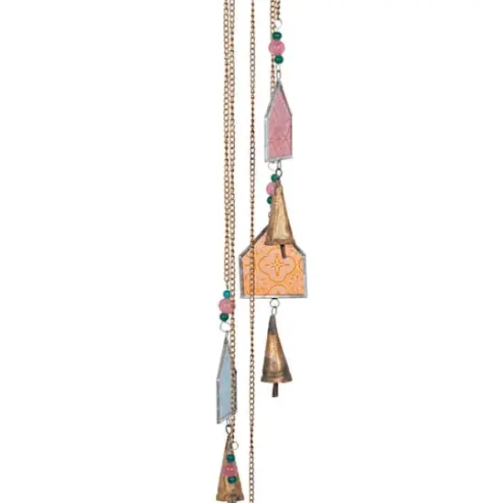 41" Blue Glass Eclectic Windchime {5}