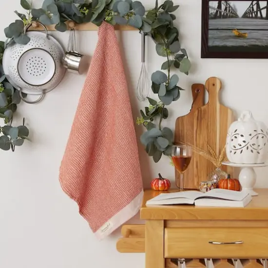 DII&reg; Burnt Orange Washed Waffle Woven Dishtowels, 2ct. {5}