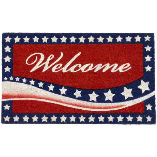 Red Stars & Stripes Patriotic Doormat {1}