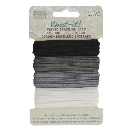 Beadsmith&reg; Knot-it!&trade; Day & Night Waxed Brazilian Cord  {1}