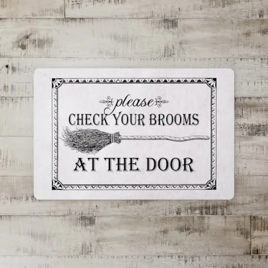 Check Your Brooms At The Door Floor Mat {3}
