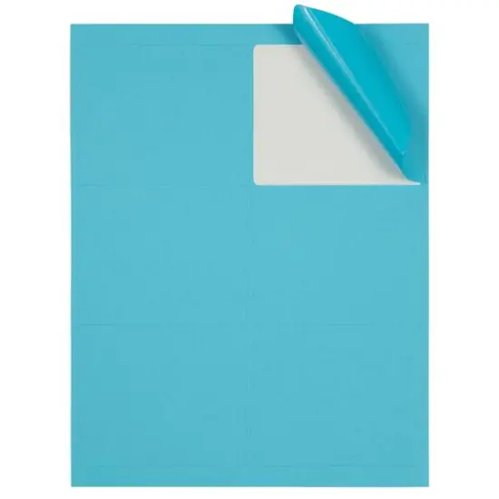 JAM Paper Adhesive Shipping Labels, 3.33" x 4" Blue {5}