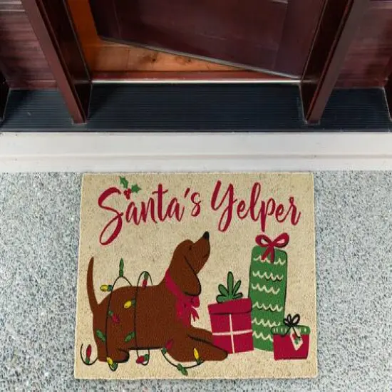 DII&reg; Santa's Yelper Doormat {6}