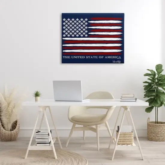 Stupell Industries Herb America Flag Canvas Wall Art {3}