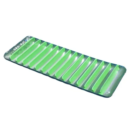 Swimline 6ft. Green & Gray Inflatable Sun Tanning Swimming Pool Mattress Raft {1}