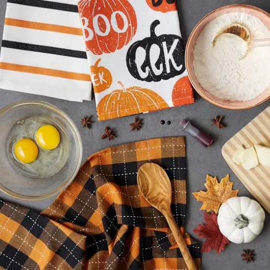 DII&reg; Pumpkin Boo! Dishtowel Set {6}