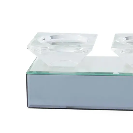 24" Clear Mirror Glam Candlestick Holder {8}