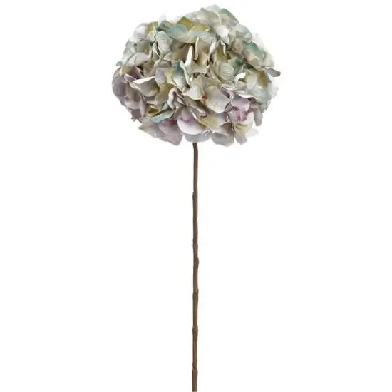 White & Aqua Teal Hydrangea Stem {1}