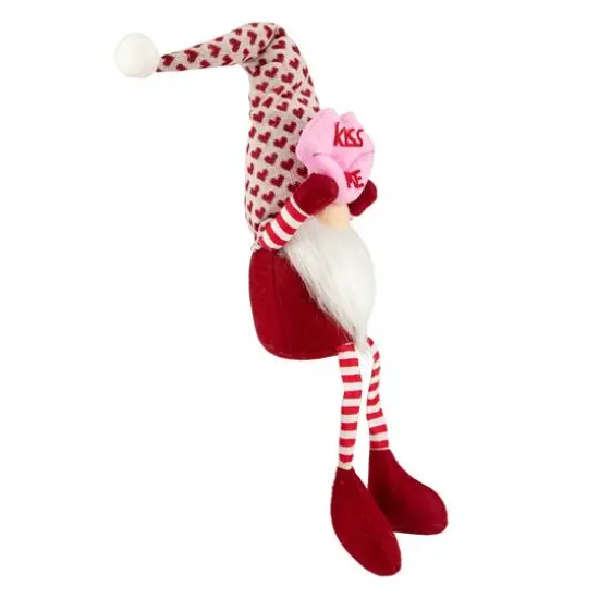 23" Sitting Kiss Me Lips Valentine's Day Gnome {4}