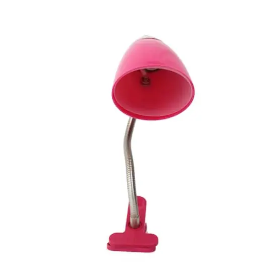 LimeLights 17.5" Flossy Flexible Gooseneck Clip Light Desk Lamp Pink {5}