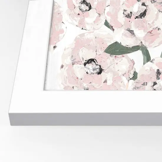 11" x 14" Farmhouse Floral Pattern White Framed Print Wall Art {3}