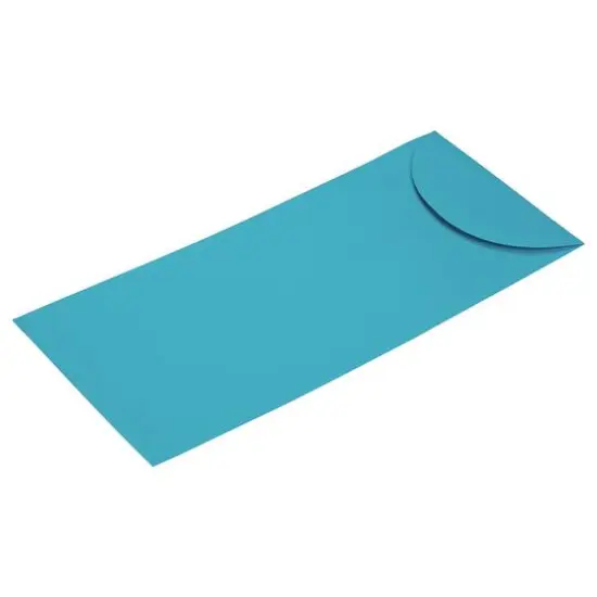 JAM Paper 5" x 11.5" Policy Business Colored Envelopes, 50ct. Blue {5}