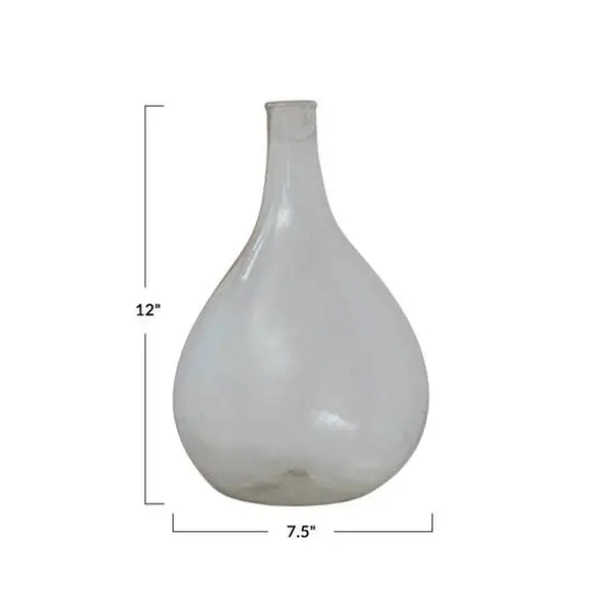 Hello Honey&reg; 12" Clear Large Timeless Elegance Glass Bottle Vase {5}