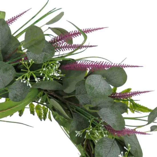 22" Eucalyptus & Lavender Wreath {4}