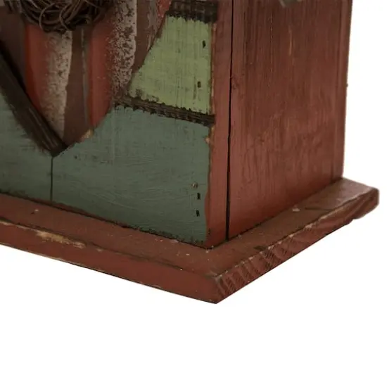 Glitzhome&reg; Distressed Wood Heart Garden Bird House {9}