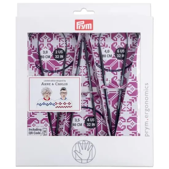 Prym&reg; 32" Limited Edition Arne & Carlos Carbon Circular Knitting Needles Set {1}