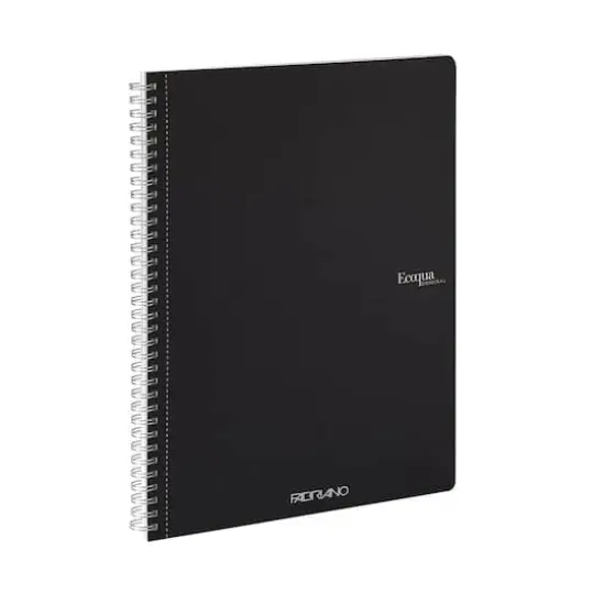 Fabriano&reg; EcoQua Spiral Bound Notebook Black {1}