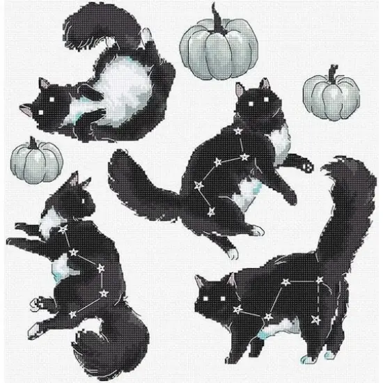 LetiStitch Cat Constellation Counted Cross Stitch Kit {1}