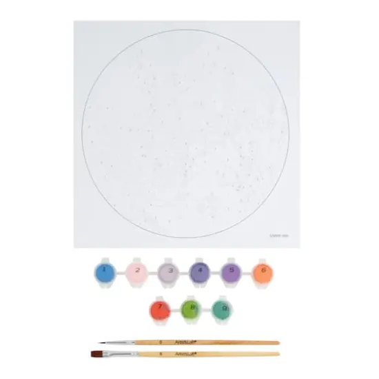 Flowers Paint-by-Number Round Plywood Surface Kit by Artist's Loft&reg; {3}