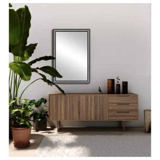 Timeless Frames&reg; Cleo Pewter 24" x 37" Framed Mirror {4}