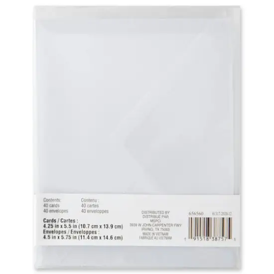 Silver Thank You Cards & Envelopes by Recollections&trade;, 4.25" x 5.5" {5}